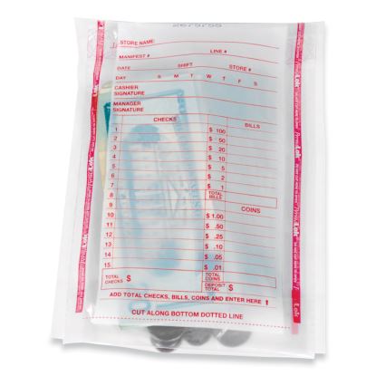 Deposit Bag, Plastic, 5.75 x 8.75 x 3, Clear, 1,000/Carton1