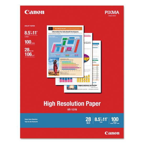 High Resolution Paper, 8.5 x 11, Matte White, 100/Pack1