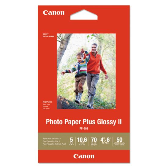 Photo Paper Plus Glossy II, 10.6 mil, 4 x 6, Glossy White, 50/Pack1