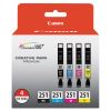 6513B004 (CLI-251) ChromaLife100+ Ink, Black/Cyan/Magenta/Yellow, 4/Pack 1