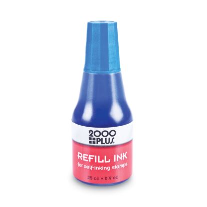 Self-Inking Refill Ink, 0.9 oz. Bottle, Blue1