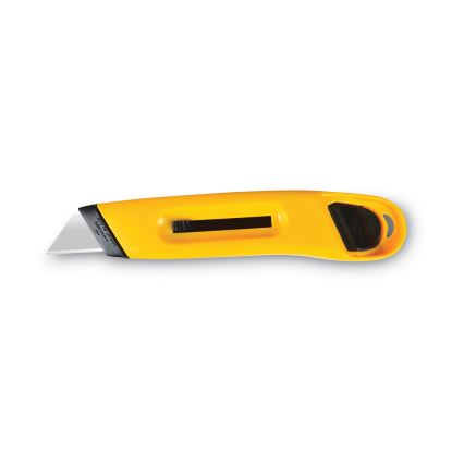 Plastic Utility Knife with Retractable Blade and Snap Closure, Yellow1