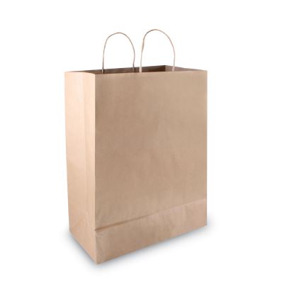 Premium Shopping Bag, 12" x 6.5" x 17", Brown Kraft, 50/Box1