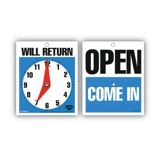 Will Return Later Sign, 5" x 6", Blue1