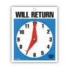 Will Return Later Sign, 5 x 6, Blue2