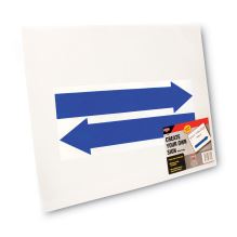 Stake Sign, Blank White, Includes Directional Arrows,  15 x 191