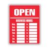 Business Hours Sign Kit, 15 x 19, Red2