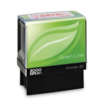 Green Line Message Stamp, Posted, 1 1/2 x 9/16, Red1
