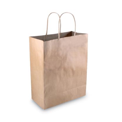 Premium Shopping Bag, 8" x 4" x 10.25", Brown Kraft, 50/Box1