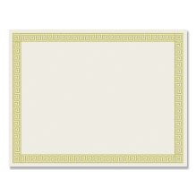 Foil Border Certificates, 8.5 x 11, Ivory/Gold with Channel Gold Border, 12/Pack1