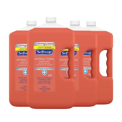 Antibacterial Liquid Hand Soap Refill, Crisp Clean, 1 gal Bottle, 4/Carton1