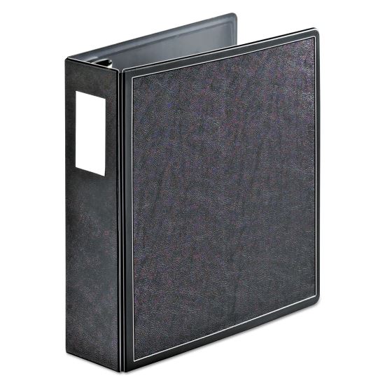 SuperLife Easy Open Locking Slant-D Ring Binder, 3 Rings, 3" Capacity, 11 x 8.5, Black1