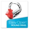 Premier Easy Open Locking Round Ring Binder, 3 Rings, 3" Capacity, 11 x 8.5, Red2