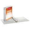 Treated Binder ClearVue Locking Round Ring Binder, 3 Rings, 1.5" Capacity, 11 x 8.5, White2