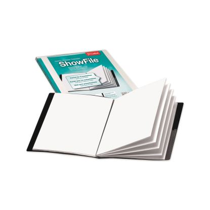 ShowFile Display Book w/Custom Cover Pocket, 12 Letter-Size Sleeves, Black1