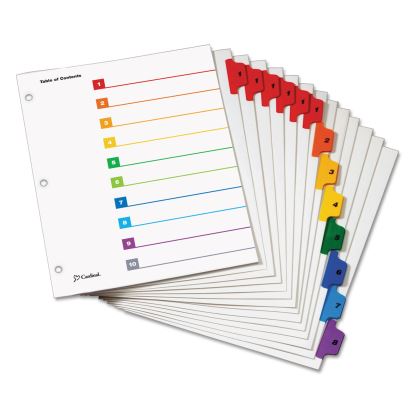 OneStep Printable Table of Contents and Dividers, 8-Tab, 1 to 8, 11 x 8.5, White, 6 Sets1