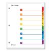 OneStep Printable Table of Contents and Dividers, 8-Tab, 1 to 8, 11 x 8.5, White, 6 Sets2