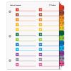 OneStep Printable Table of Contents and Dividers - Double Column, 24-Tab, 1 to 24, 11 x 8.5, White, 1 Set1