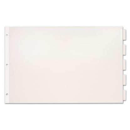 Paper Insertable Dividers, 5-Tab, 11 x 17, White, 1 Set1