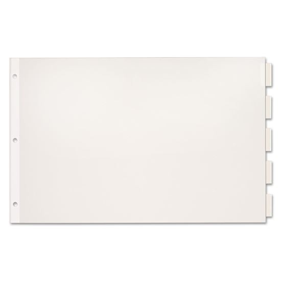 Paper Insertable Dividers, 5-Tab, 11 x 17, White, 1 Set1