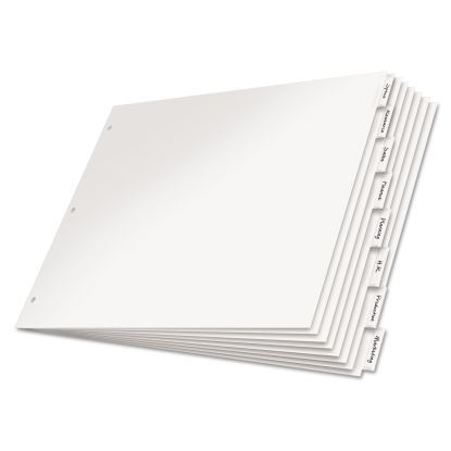 Paper Insertable Dividers, 8-Tab, 11 x 17, White, 1 Set1
