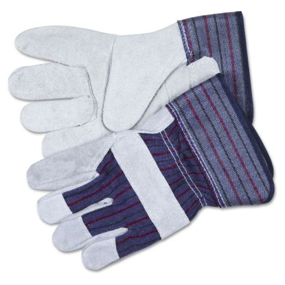 Split Leather Palm Gloves, Large, Gray, Pair1