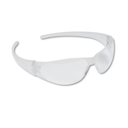 Checkmate Wraparound Safety Glasses, CLR Polycarb Frm, Uncoated CLR Lens, 12/Box1