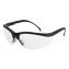 Klondike Safety Glasses, Matte Black Frame, Clear Lens, 12/Box1