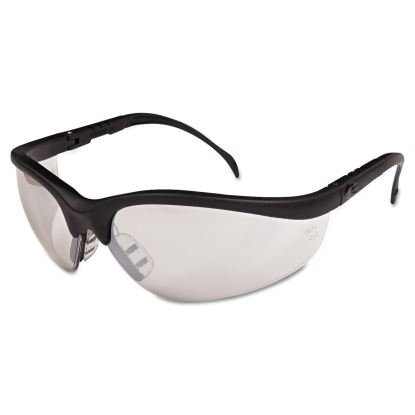 Klondike Safety Glasses, Black Matte Frame, Clear Mirror Lens, 12/Box1