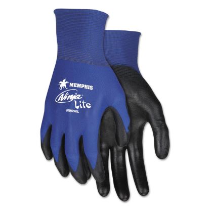 Ultra Tech Tactile Dexterity Work Gloves, Blue/Black, Large, 1 Dozen1