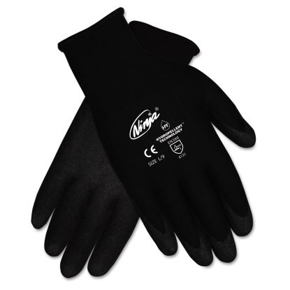 Ninja HPT PVC coated Nylon Gloves, Large, Black, Pair1