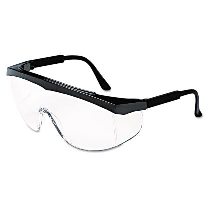 Stratos Safety Glasses, Black Frame, Clear Lens, 12/Box1