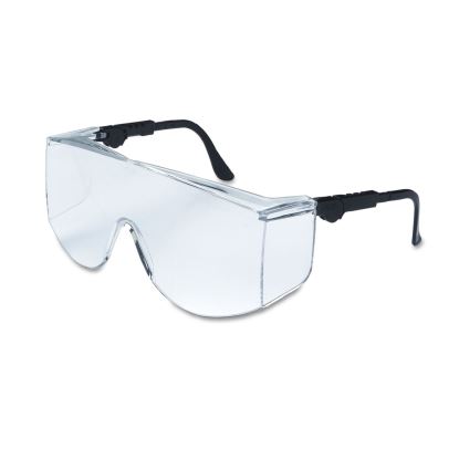 Tacoma Wraparound Safety Glasses, Black Frames, Clear Lenses1