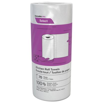 Select Perforated Kitchen Roll Towels, 2-Ply, 8 x 11, White, 70/Roll, 30 Rolls/Carton1