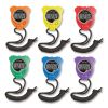 Water-Resistant Stopwatches, Accurate to 1/100 Second, Assorted Colors, 6/Box1