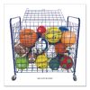 Lockable Ball Storage Cart, 24-Ball Capacity, 37w x 22d x 20h, Blue2