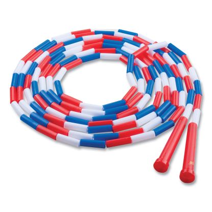 Segmented Plastic Jump Rope, 16 ft, Red/Blue/White1