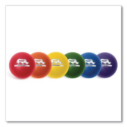Rhino Skin Dodge Ball Set, 6" Diameter, Assorted Colors, 6/Set1