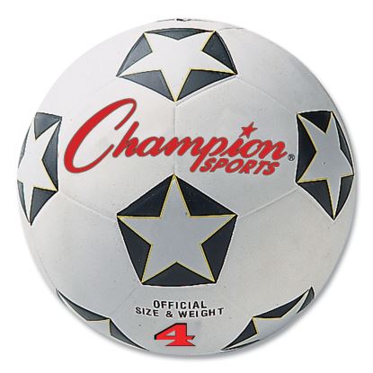 Rubber Sports Ball, For Soccer, No. 4 Size, White/Black1