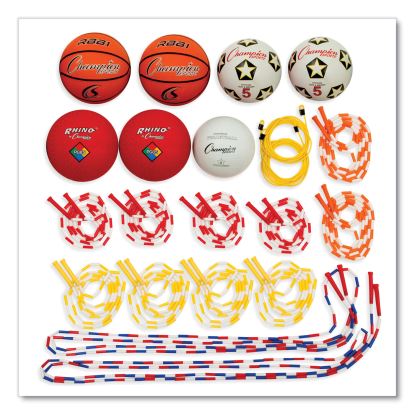 Physical Education Kit with 7 Balls, 14 Jump Ropes, Assorted Colors1