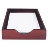 Hardwood Stackable Desk Trays, 1 Section, Letter Size Files, 10.25" x 12.5" x 2.5", Mahogany1