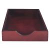 Hardwood Stackable Desk Trays, 1 Section, Letter Size Files, 10.25" x 12.5" x 2.5", Mahogany2