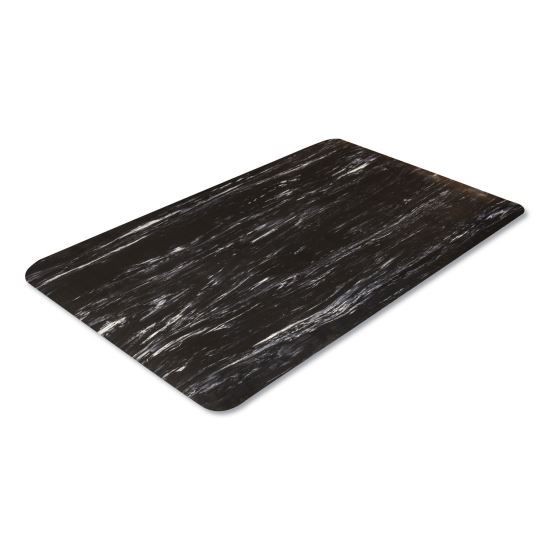 Cushion-Step Surface Mat, 36 x 60, Marbleized Rubber, Black1