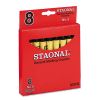 Staonal Marking Crayons, Black, 8/Box2