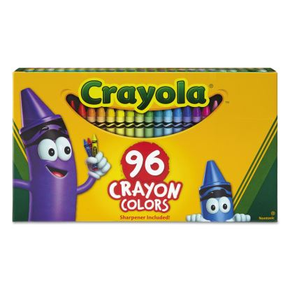 Classic Color Crayons in Flip-Top Pack with Sharpener, 96 Colors/Pack1