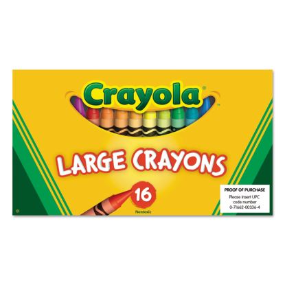 Large Crayons, Lift Lid Box, 16 Colors/Box1