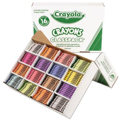 Classpack Regular Crayons, 16 Colors, 800/Box1