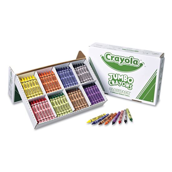 Jumbo Classpack Crayons, 25 Each of 8 Colors, 200/Set1