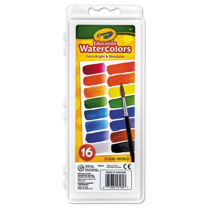 Watercolors, 16 Assorted Colors, Palette Tray1