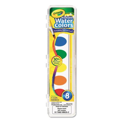 Washable Watercolor Paint, 8 Assorted Colors, Palette Tray1